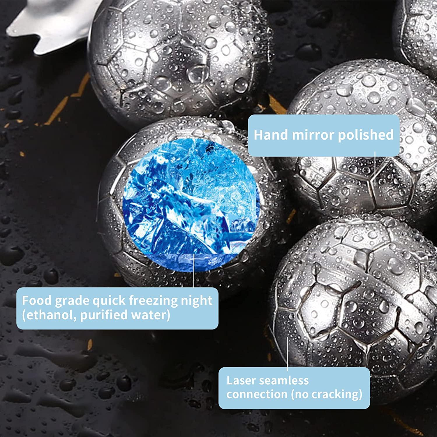 Các khối đá bằng thép không gỉ, 8 viên đá  có thể tái sử dụng với các clip, công nghệ làm mát cao, không pha loãng, cocktail làm mát, quà tặng nam