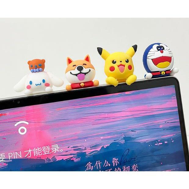 Búp Bê Trang Trí Màn Hình laptop/Điện Thoại Để Bàn Hình Trái Tim Cô Gái Dễ Thương