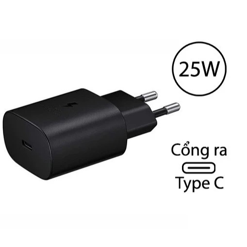 Bộ Sạc nhanh 25w SS tương thích với SS chân cắm Type C kèm dây sạc nhanh Type C - miếng lót chuột