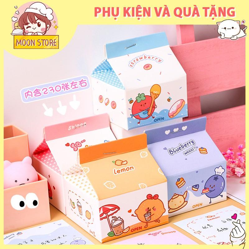 Giấy Note , giấy ghi chú hình hộp sữa 200 tờ