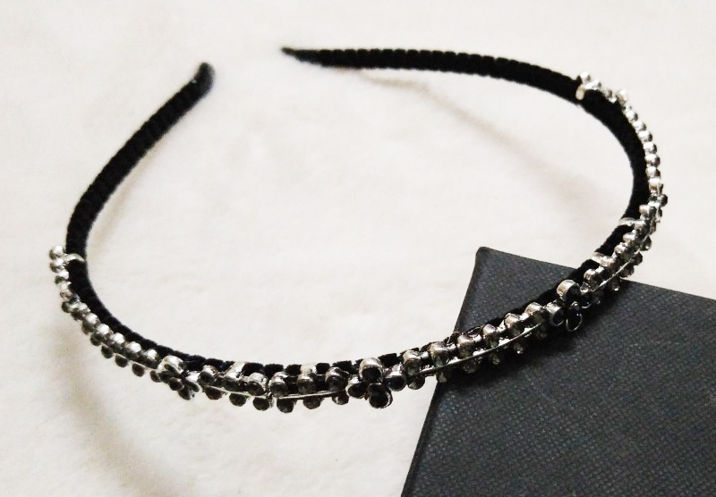 Cài tóc đính đá hoa 4 cánh tròn