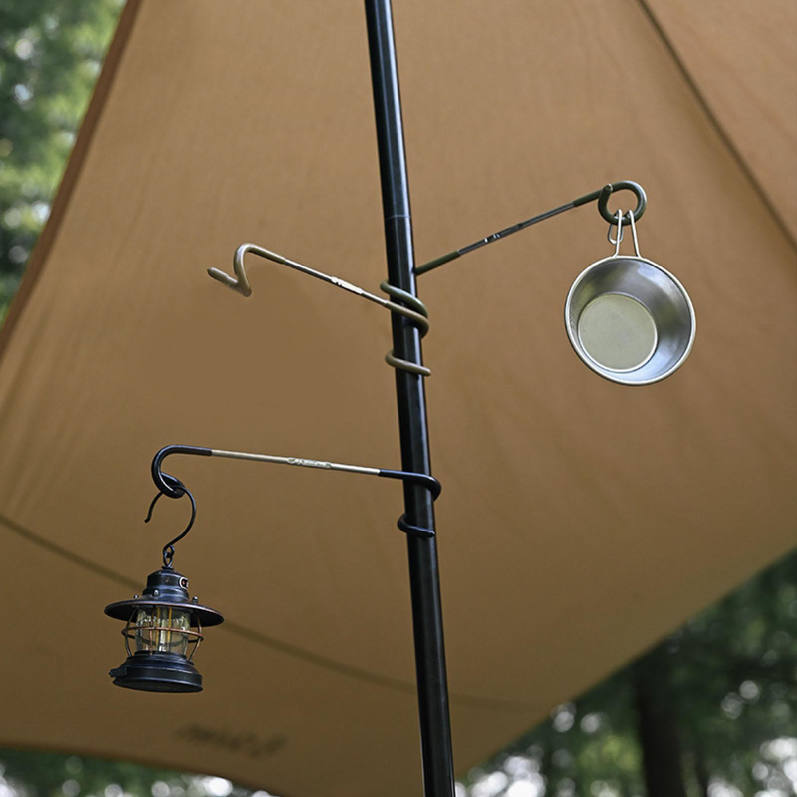 Camping Lamp Hook Double End Holders Camping Light Pole for Traveling Hiking