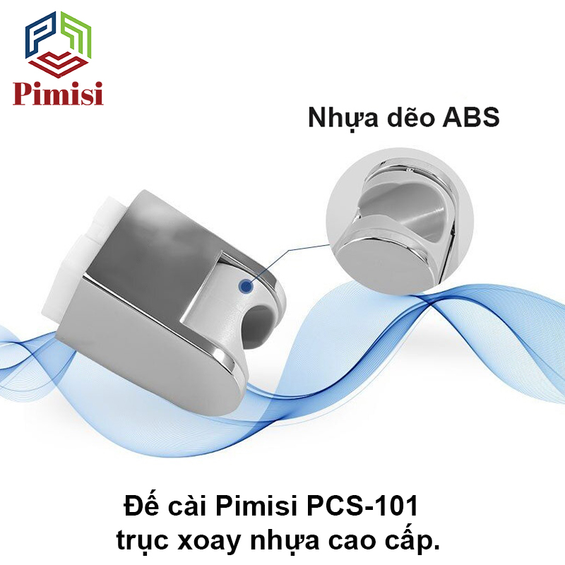 Giá Đỡ Vòi Sen Tắm Pimisi PCS-101 Điều Chỉnh Gập Hướng Tay Sen Cài Cho Vòi Hoa Sen Tắm Gắn Tường Mạ Màu Inox Sáng Bóng Dễ Vệ Sinh | Hàng Chính Hãng