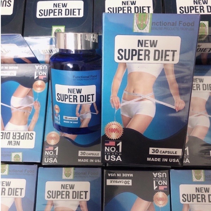 Viên uống đào thải mỡ thừa NEW SUPER DIET - Hộp 30 viên -Giảm an toàn hiệu quả