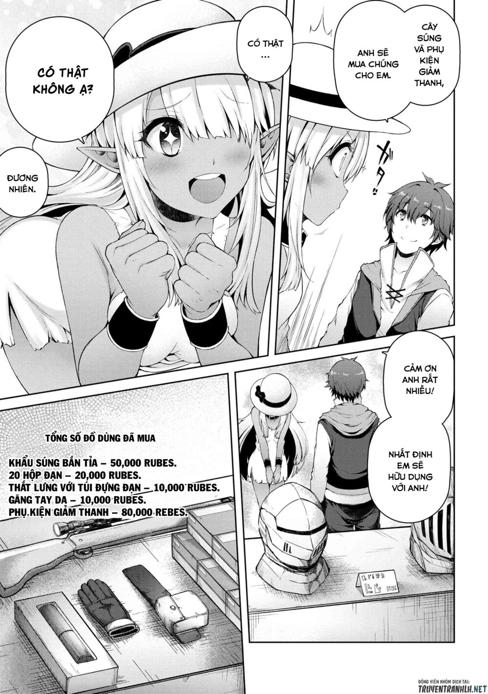 ngôi nhà của tôi đã bị đốt cháy, thế thì tại sao tôi không dùng hết số tiền còn lại để mua nô lệ dark elf? chapter 3 5