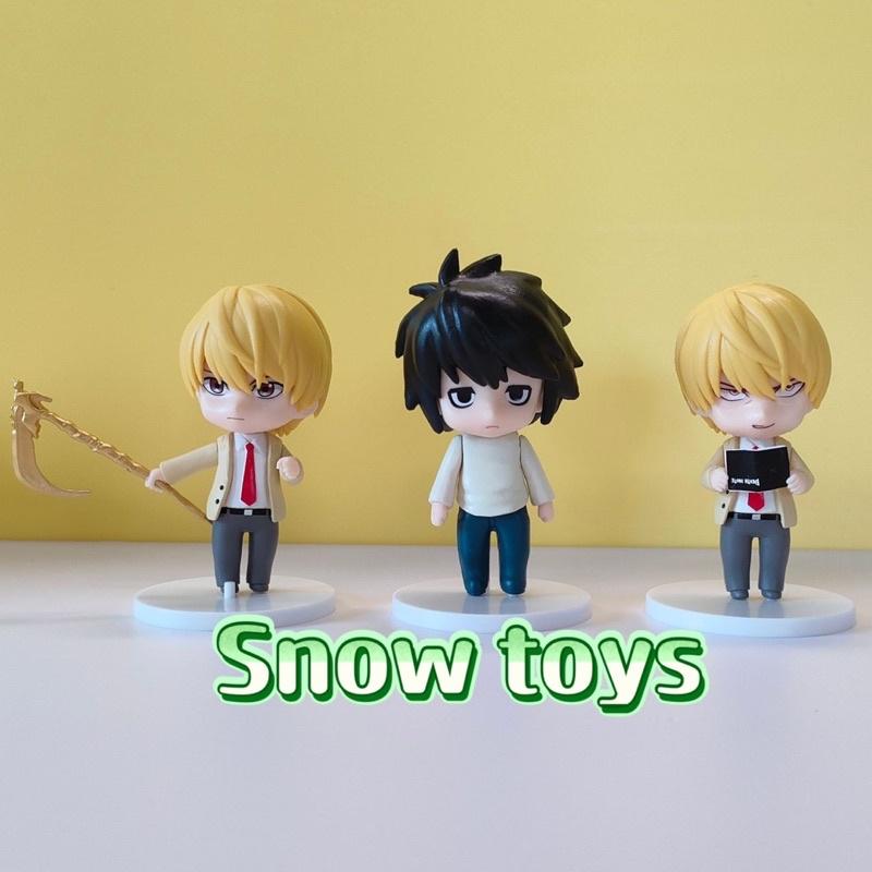 Mô hình Death Note - Yagami Raito Light Kira Tử thần Ryuk Shinigami Rem L Lawliet đế trắng - Cao khoảng 10cm - Bán lẻ