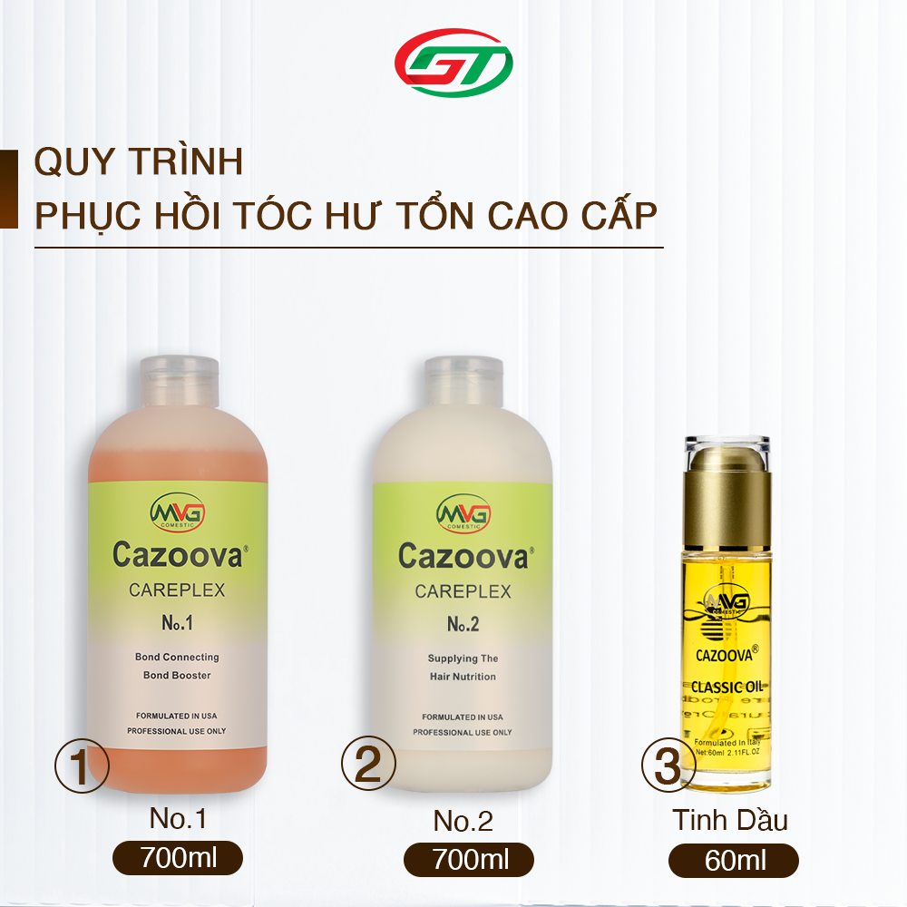 Dầu xả phục hồi tóc hư tổn, dưỡng tóc nhuộm Cazoova Careplex No.2 300ML &amp; 700ML