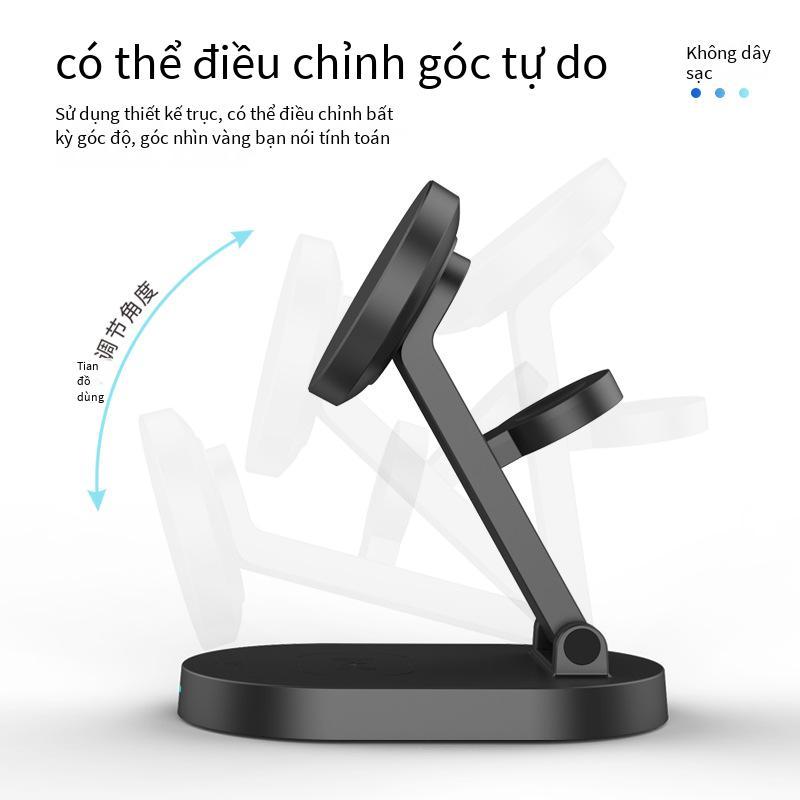 Giao hàng nhanh Bộ sạc không dây từ tính 3 trong 1 có thể gập lại thích hợp cho điện thoại di động Đồng hồ tai nghe Bộ sạc không dây đa chức năng