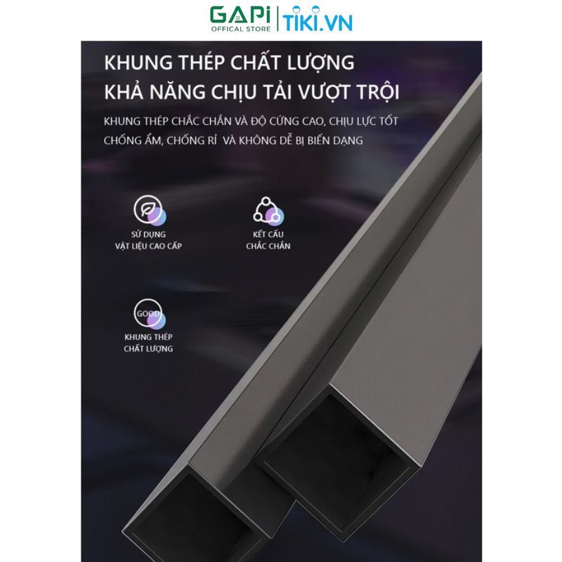 Bàn gaming cỡ lớn chân chữ K vững chắc có kệ lửng thiết kế cực ngầu tăng trải nghiệm cho Gamer thương hiệu GAPI GM67