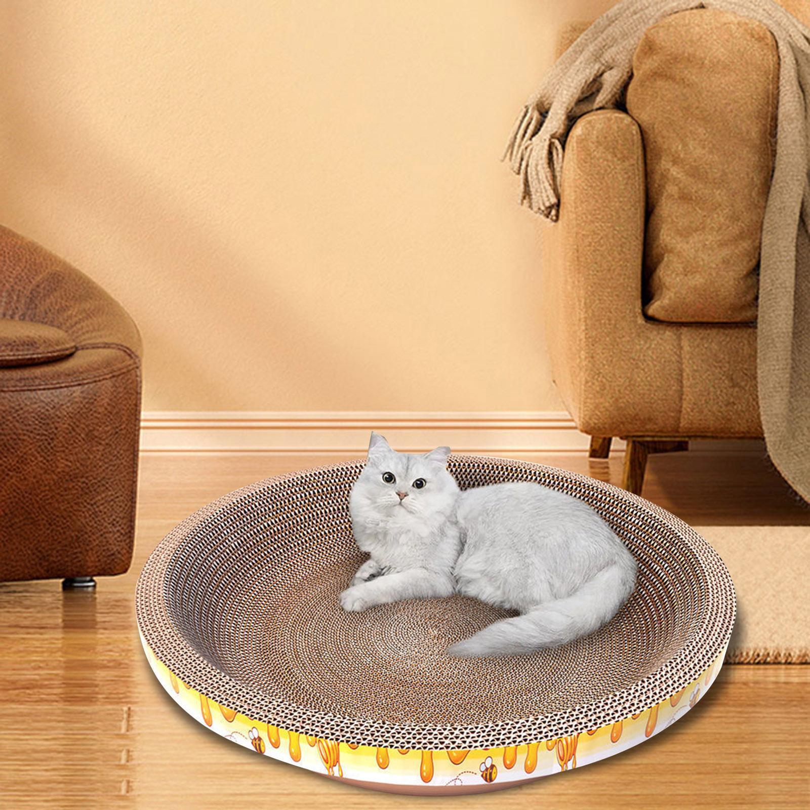 Corrugated Scratch Pad Lounge Beds House Nest Cats Scratcher Cardboard