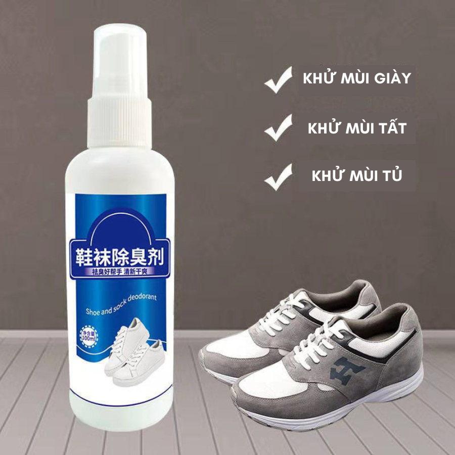 Chai xịt khử mùi giày mini 100ml mang theo đi làm, đi học, đi du lịch, hàng nhiều mẫu, giao ngẫu nhiên