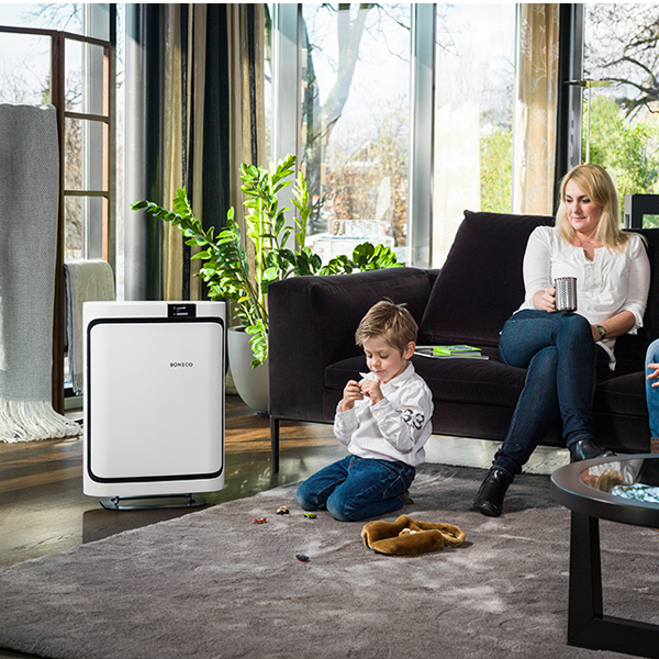 Máy Lọc Không Khí Cao Cấp BONECO P500 Chống Dị Ứng, Khử Mùi, Diệt Khuẩn, Lọc Bụi Báo Ô, Khuếch Tán/ Xông Tinh Dầu Nhiễm, Báo Ô Nhiễm - Hàng Nhập Khẩu