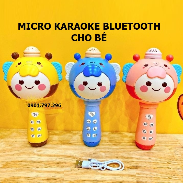 Đồ chơi miro bluetooth đồ chơi cho bé hát karaoke kèm dây usb hình chú vịt vàng cao cấp, quà tặng sinh nhật cho bé