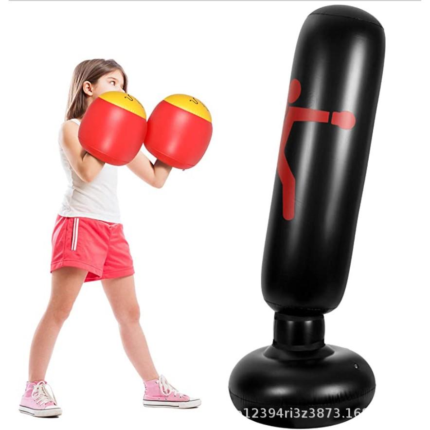 Trụ đấm boxing bơm hơi chân đế đổ nước cao cấp thế hệ mới - Giúp trẻ thay đổi thói quen xấu - Tự Tin hơn - Năng động hơn