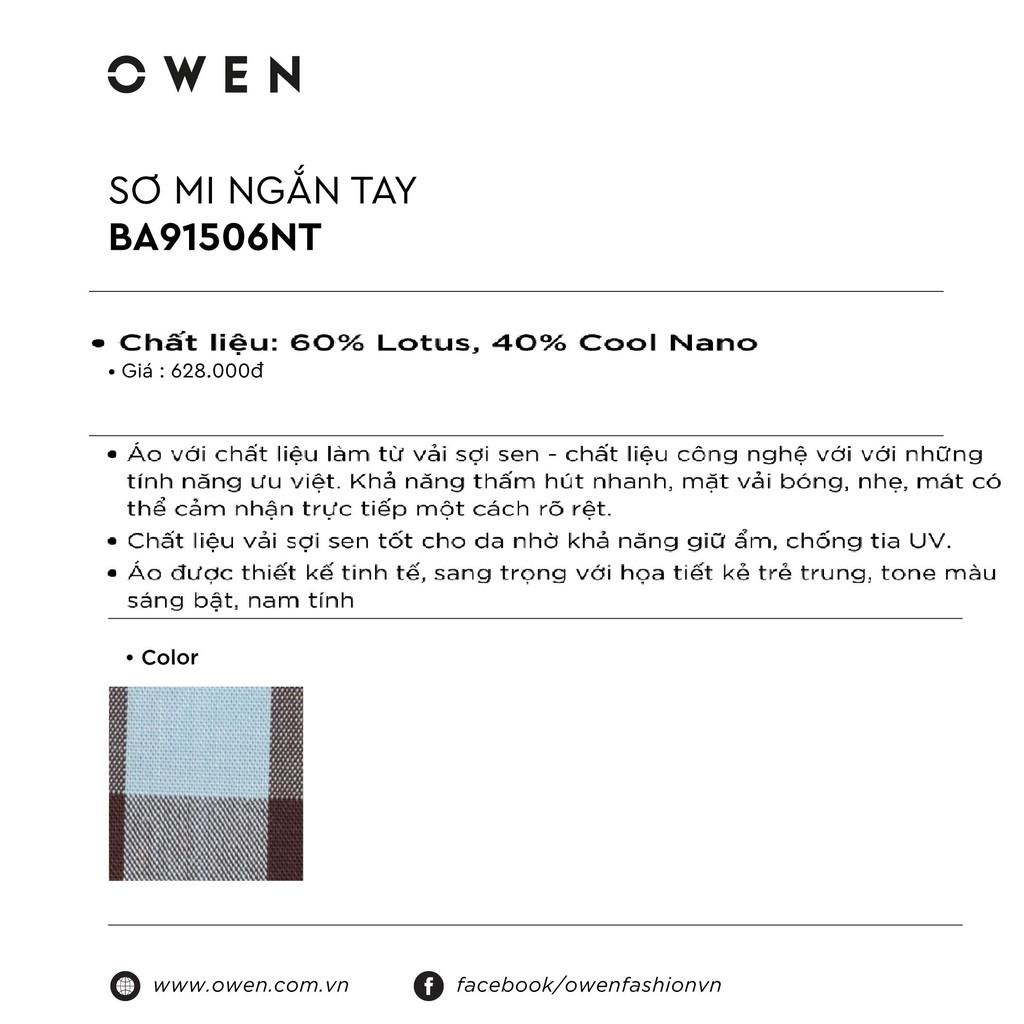 OWEN - Áo sơ mi ngắn tay Owen vải sợi sen BA 91506