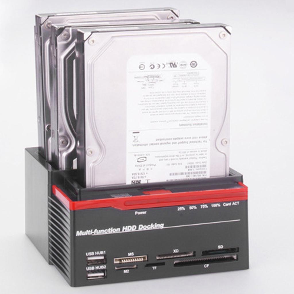 All in 1 2.5"3.5" 3 Slots USB3.0 SATA IDE HDD Docking Station Card Reader