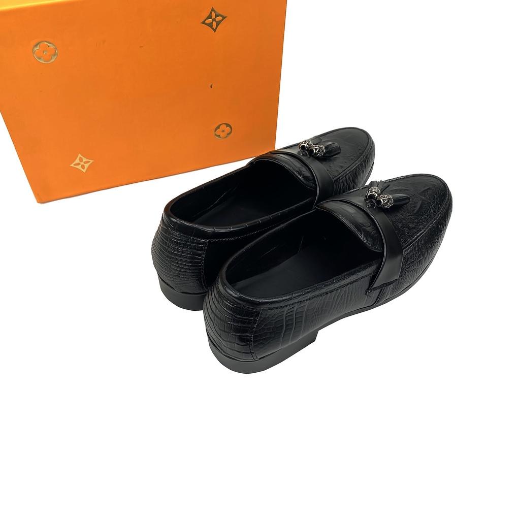 Giày Penny Loafer Nam Chuông thời trang Dập vân đầy cá tính