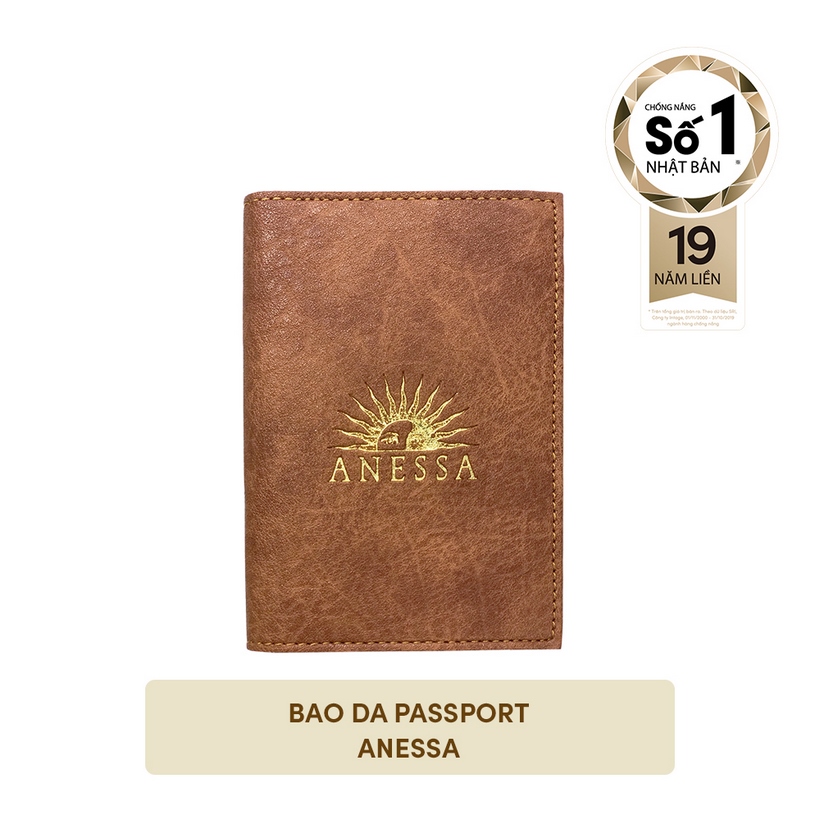 Tặng bao da passport Anessa khi mua Bộ Đôi Kem chống nắng kiềm dầu khô thoáng hoàn hảo siêu tiết kiệm Anessa Gold Milk 60ml + Gold Milk 20ml