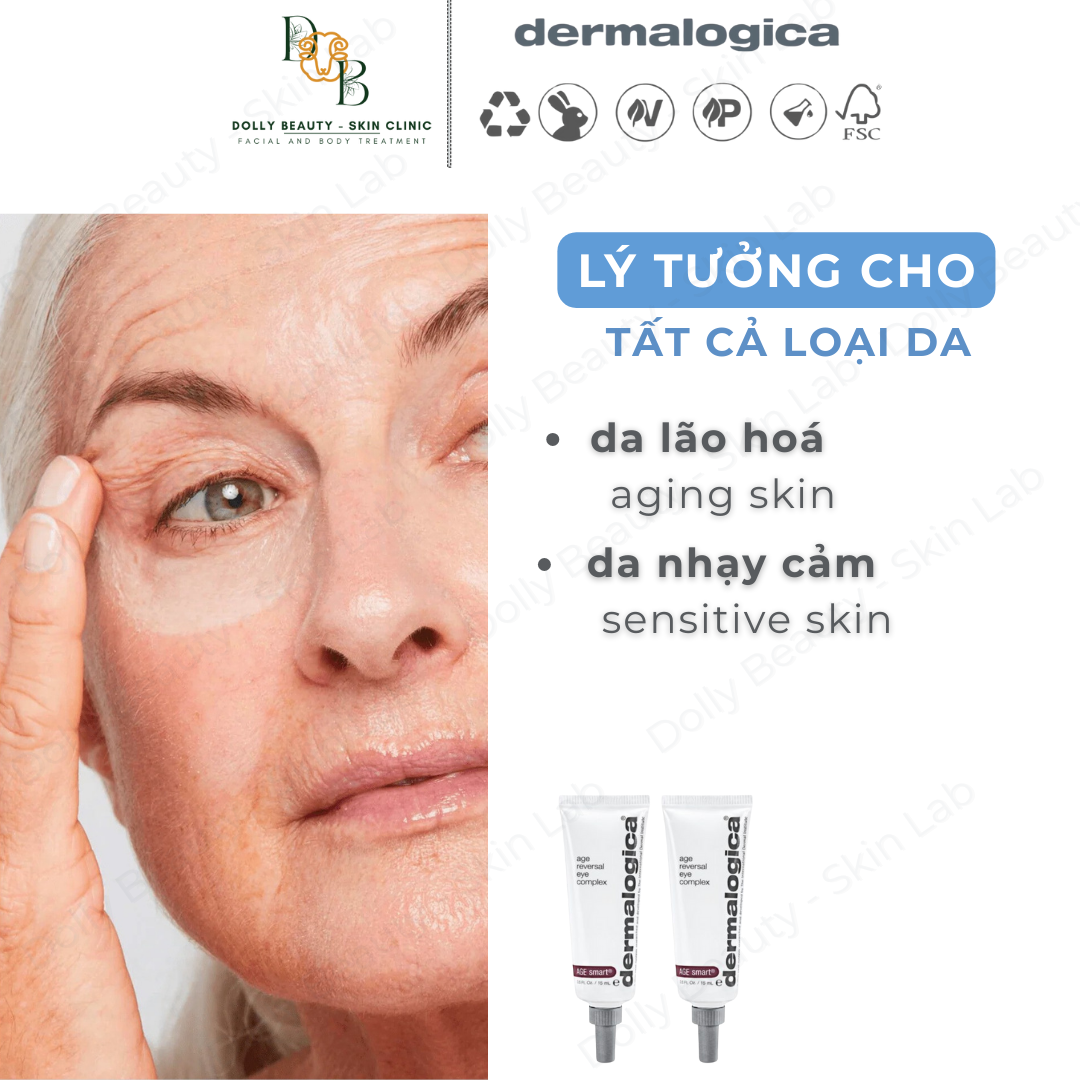 Kem mắt Age Reversal Eye Complex chứa Retinol giảm thiểu nếp nhăn & vết chân chim của Dermalogica - Dolly Beauty