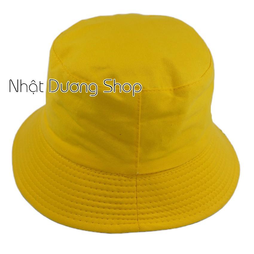 Nón tai bèo bucket trơn 2 mặt chất liệu Cotton thoáng mát thích hợp cho nam nữ