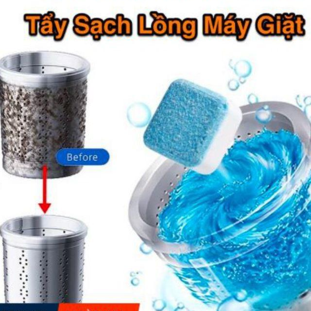 hộp 12 viên tẩy lồng máy giặt sạch sẽ thơm mát