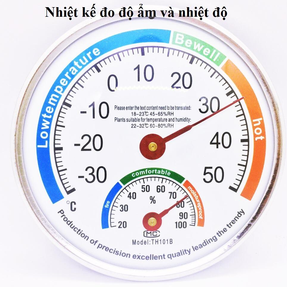 NHIỆT ẨM KẾ TH101 ĐO ĐỘ ẨM VÀ NHIỆT ĐỘ KHÔNG KHÍ - NHẬP KHẨU CAO CẤP - KHÔNG CẦN THAY PIN