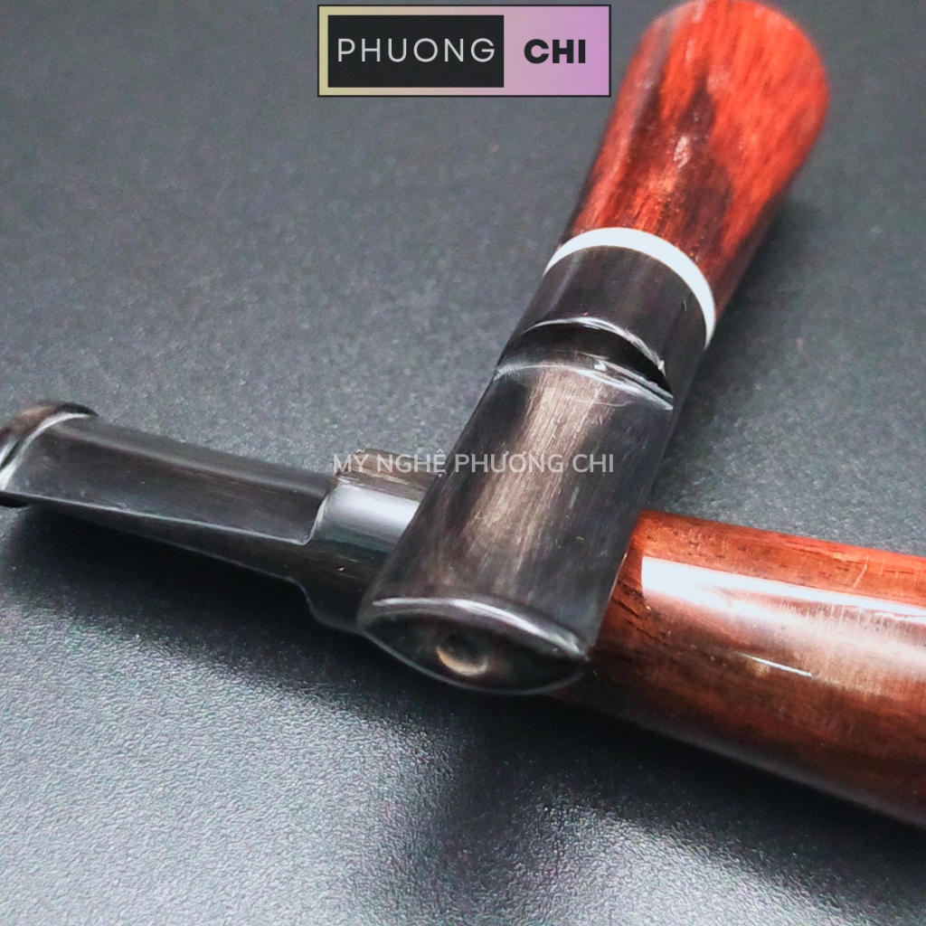 Tẩu Bắt Tóp Xì_Gà mini Ring 22-27 chất liệu sừng nối gỗ khắc logo - quà tặng ý nghĩa cho sức khỏe nam giới | Mỹ Nghệ Phương Chi