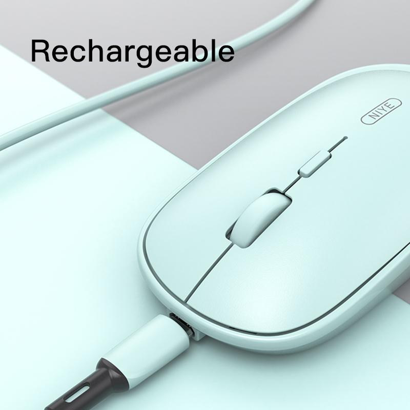 Chuột Hồng Silent Chuột Không Dây 2.4GHz Sạc Máy Tính KOK Game Thủ Không Dây Chơi Game Dễ Thương Nhà Văn Phòng Của Chuột