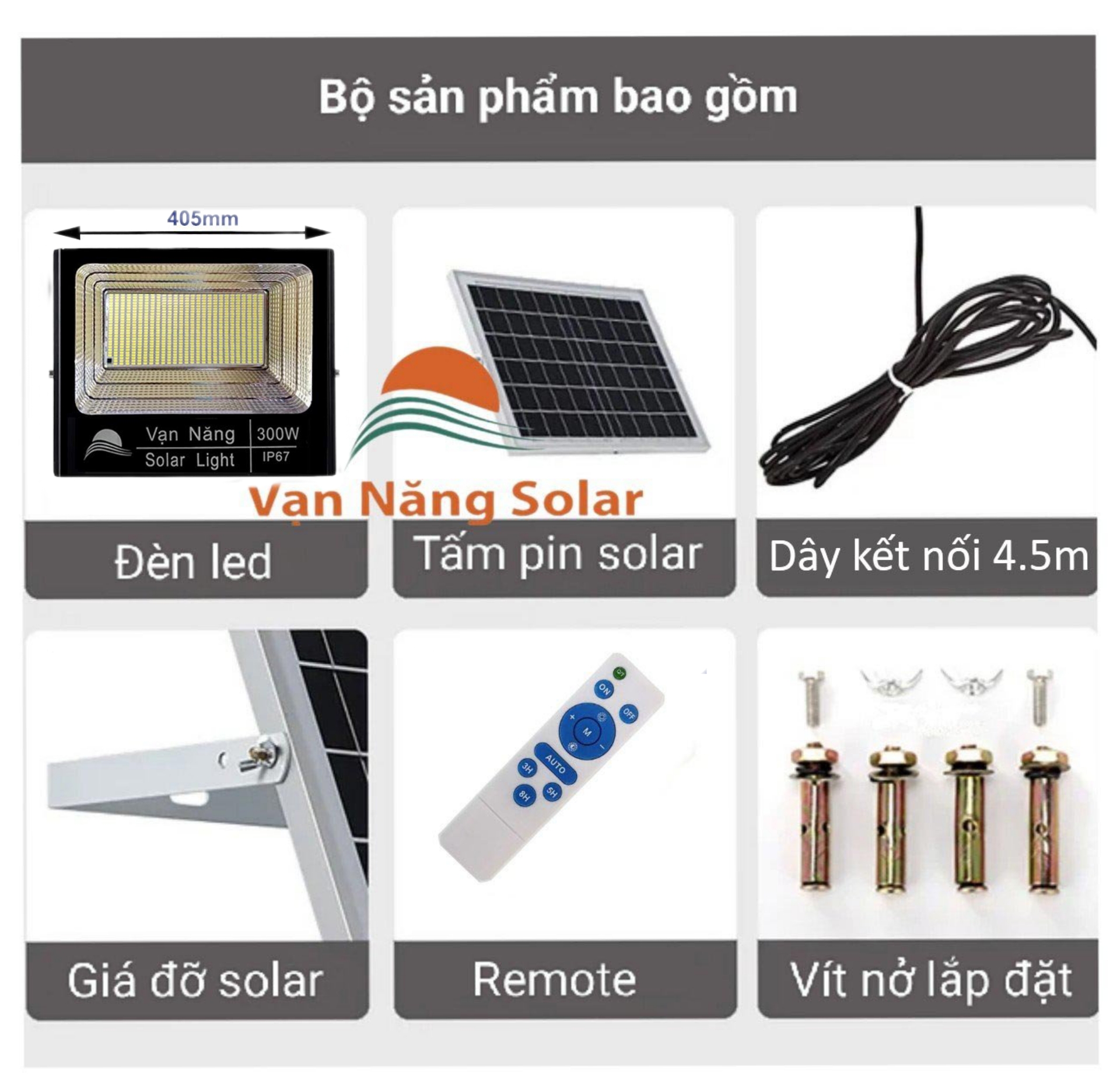 Đèn Pha Năng Lượng Mặt Trời 1000w ( hạt led 5054 )