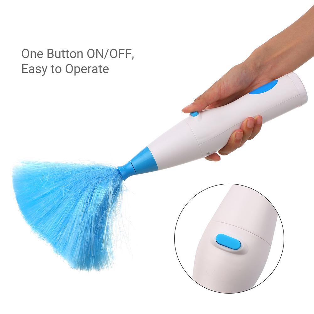 Handheld Battery Operated Electric Spin Duster Feather Duster Retractable Microfiber Cleaning Brush Hand Dust Duster