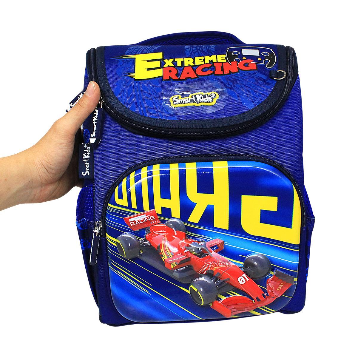 Ba Lô Chống Gù Fancy World- F1Car - SmartKids B-030 - Màu Xanh Đậm
