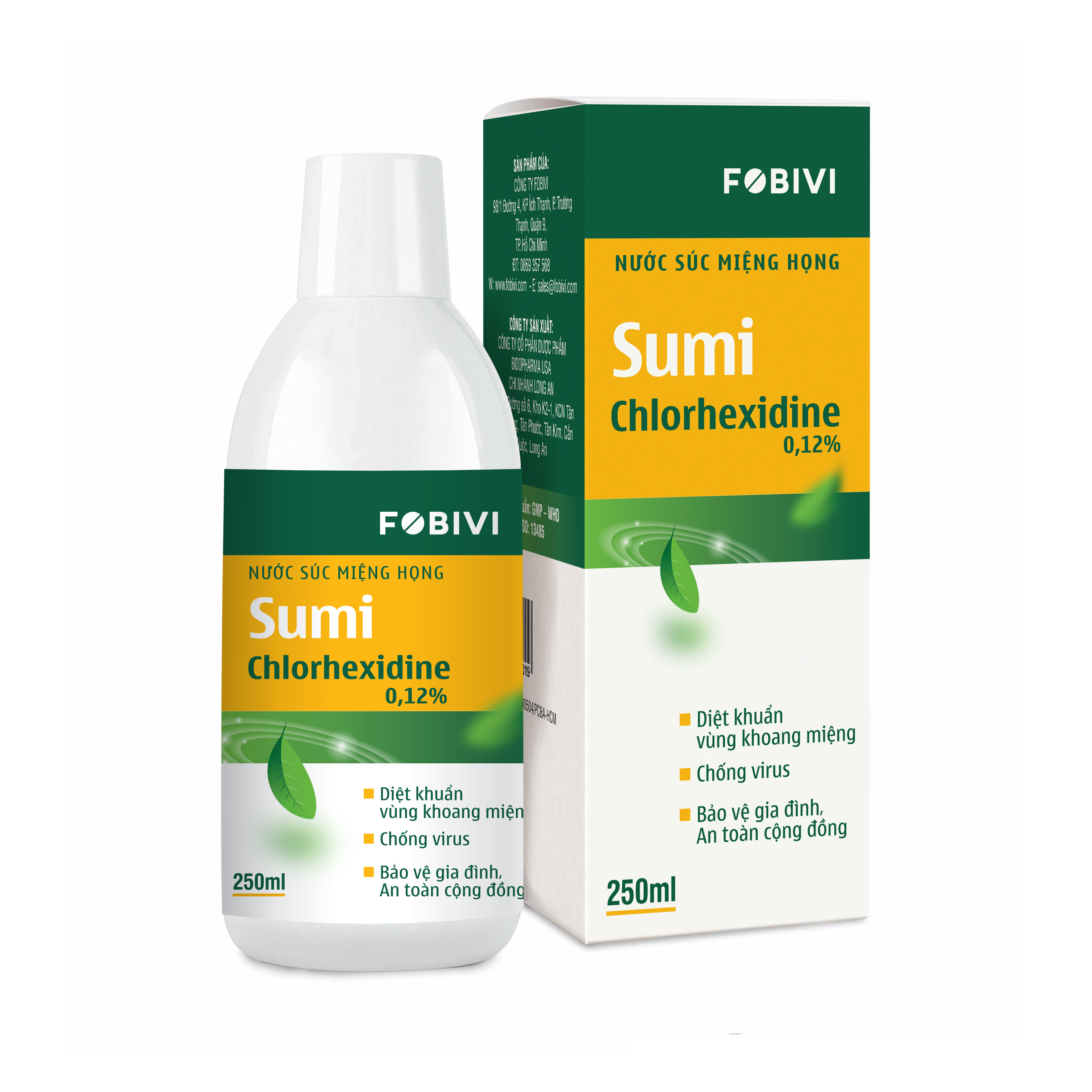 NƯỚC SÚC MIỆNG HỌNG SUMI CHLORHEXIDINE 0,12% (250ml)