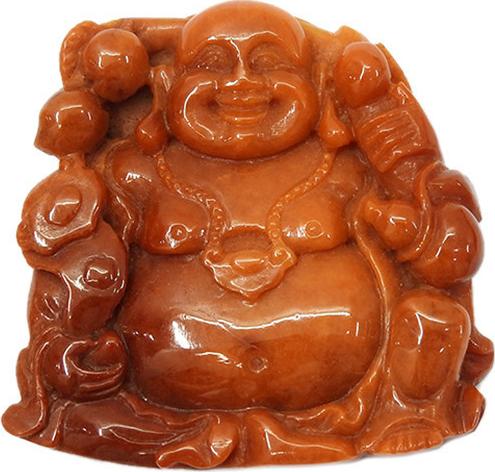 Mặt Phật Di Lặc Ngọc Cẩm Thạch HuyếtEVT23969 - Nâu