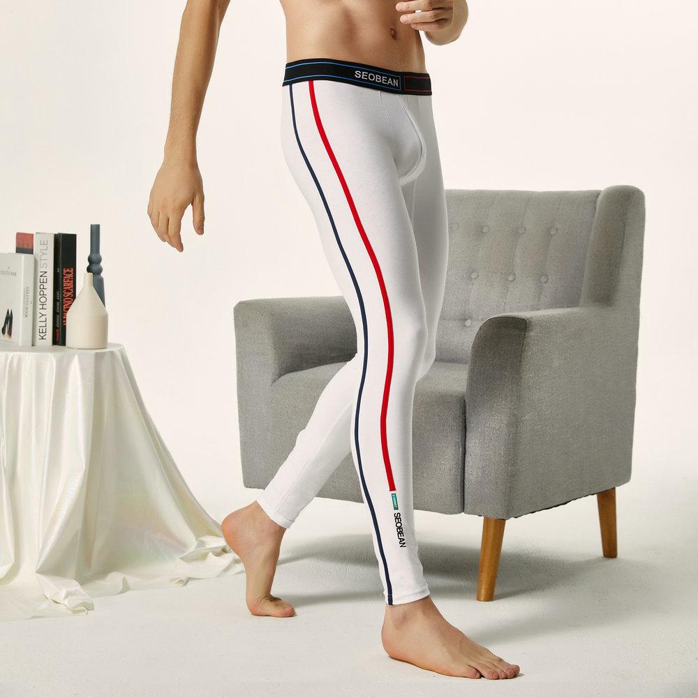 Nam Nhiệt Quần Legging Cotton Mềm Mại Dài Johns Ấm Quần Ngủ Nam Quần Lót Quần
