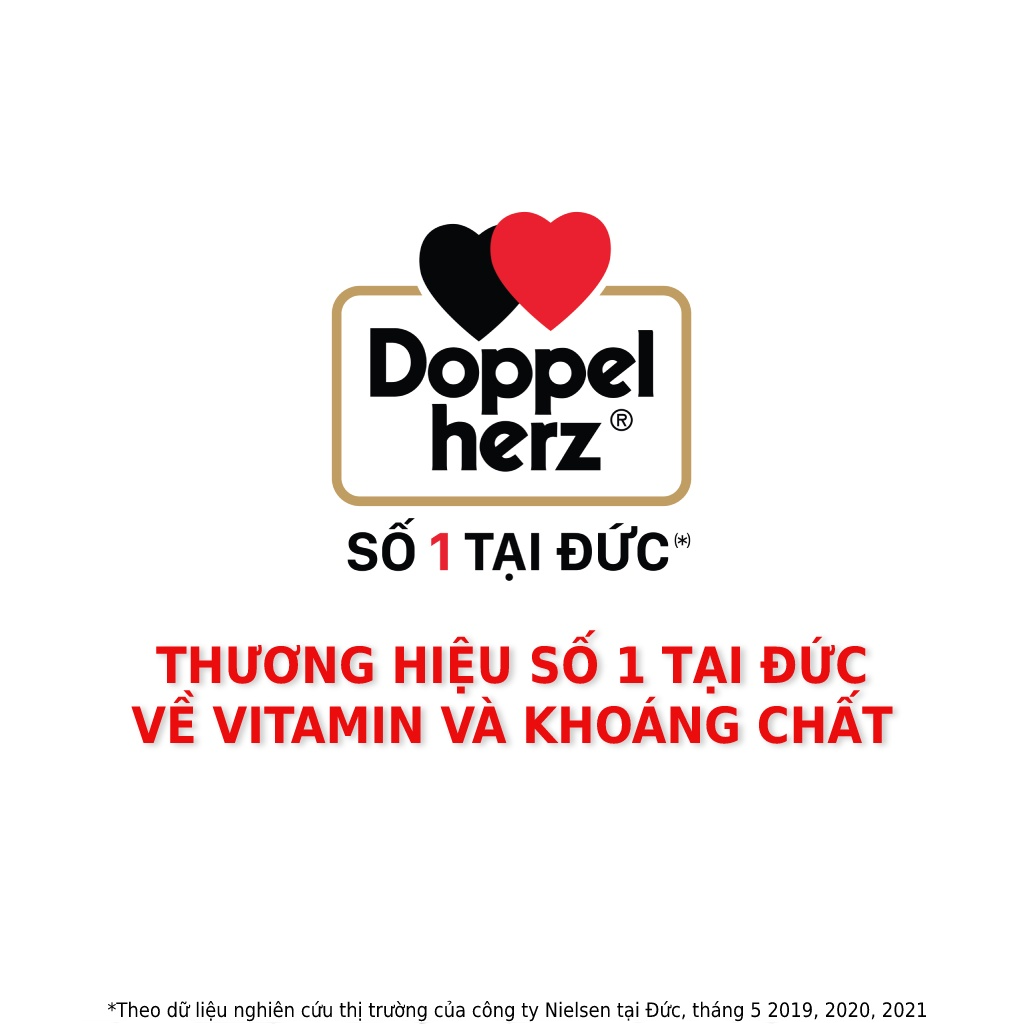 Bộ đôi bổ sung kẽm, vitamin C, Canxi, Vitamin D3 hỗ trợ đề kháng và xương khớp Doppelherz Zincodin + Magie Canxi D3 (02 hộp, 30 viên/hộp)