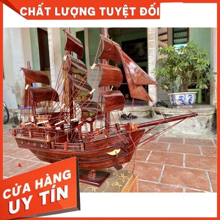 Mô Hình Thuyền Gỗ THÁI LAN Dài 55cm - Gỗ Cẩm Lai - Thân thuyền 40cm