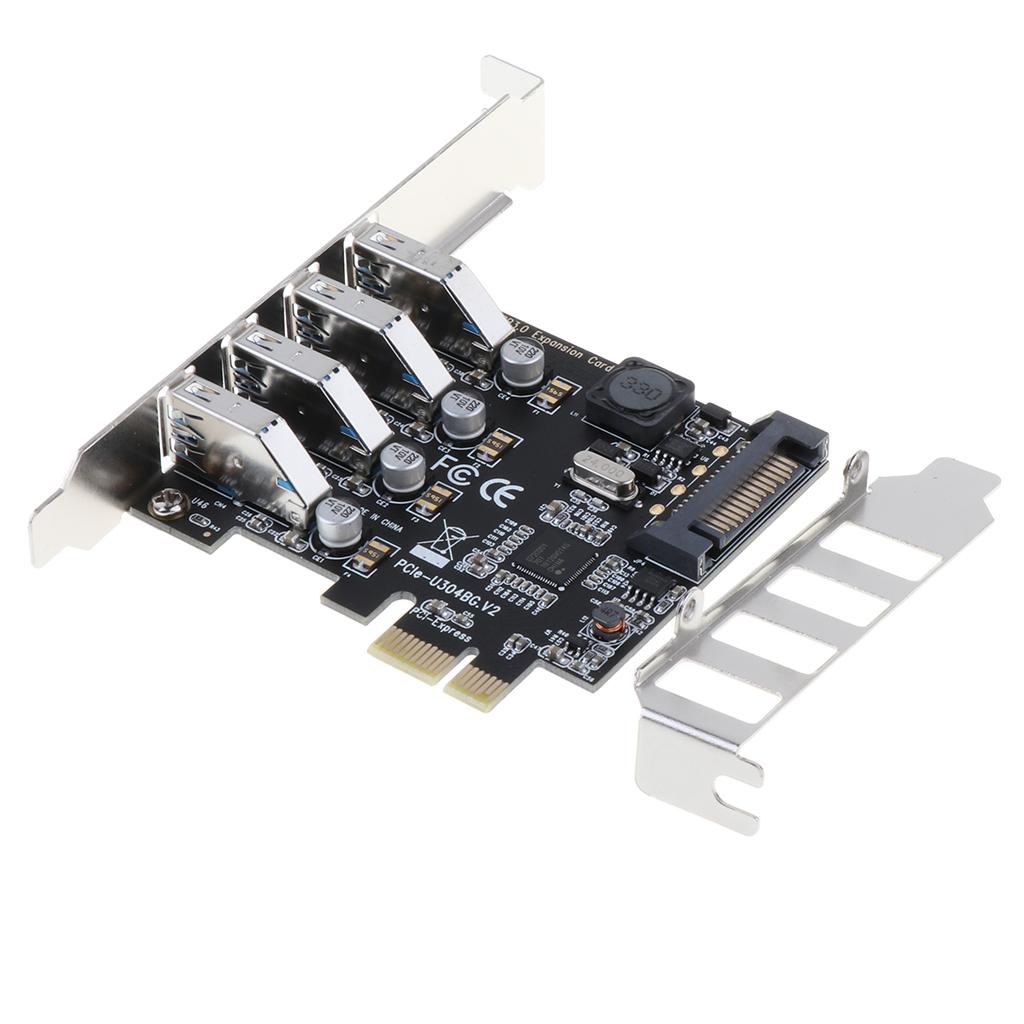4 Cổng PCI-E Sang USB 3.0 PCI Express Card Mở Rộng Adapter