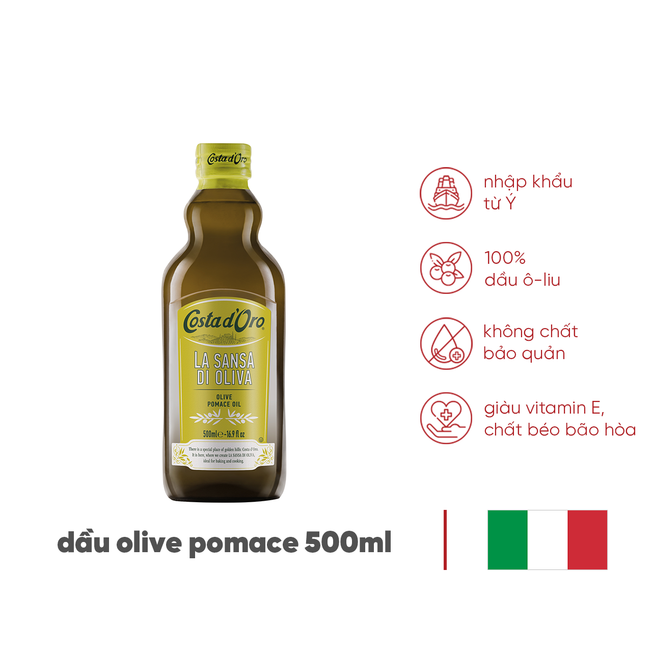 Dầu Olive Pomace Costa D'oro 500ml