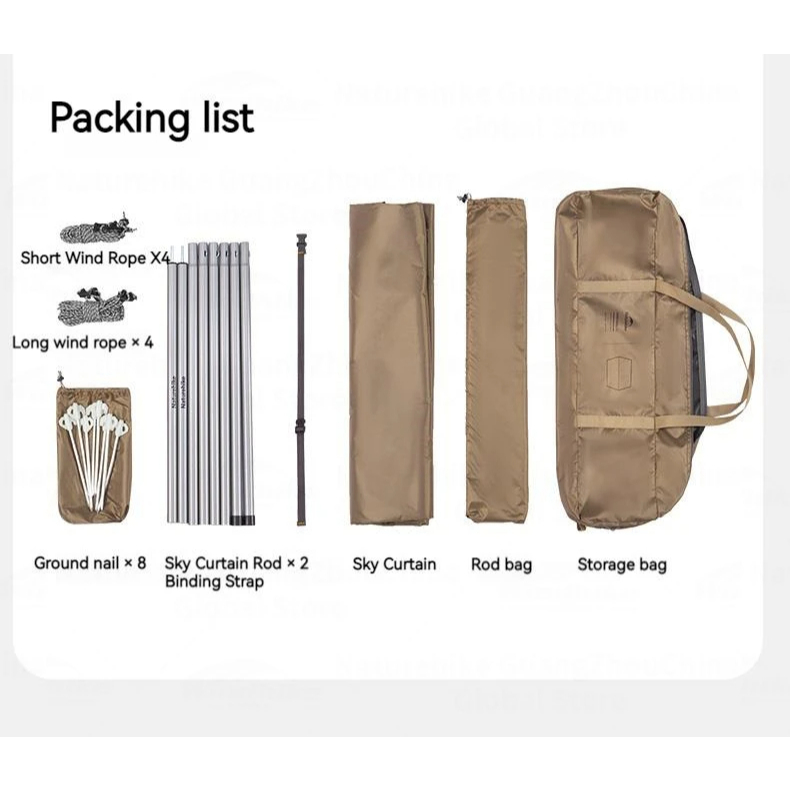 Bộ Tăng Bạt Cắm Trại Cao Cấp Naturehike CNK2350WS015 Chống Nước PU18000+ Size S và Size L