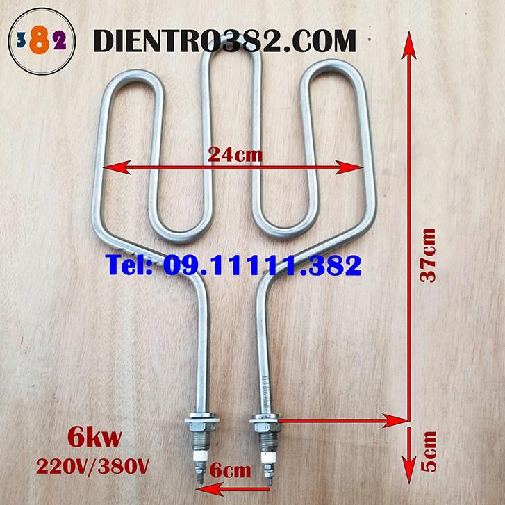 Điện trở bàn tay mây so nhiệt lượn sóng công suất 6kw chất liệu inox 304 cho nồi hấp, nồi tráng bánh và đun nước sôi