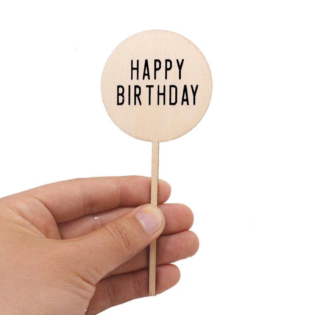 10pcs Birthday Cake Topper Happy Birthday Cupcake Pick for Party Decoration