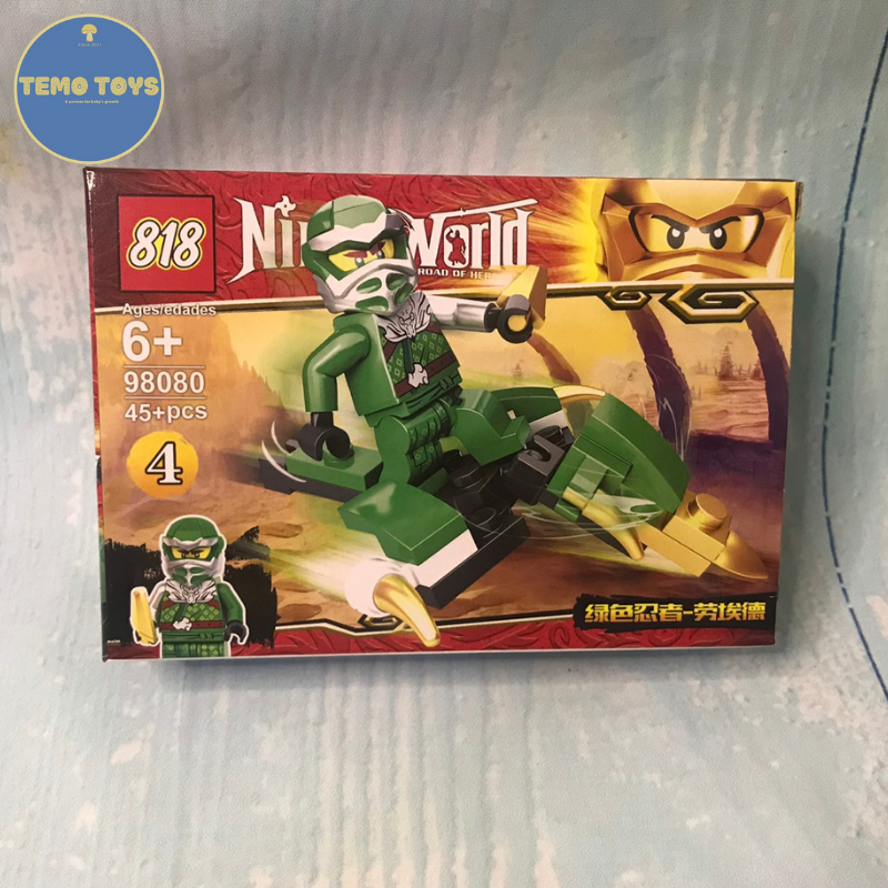 bộ ghép hình lego giá rẻ chima  ninjago cho bé trai 42 chi tiết tăng khả năng sáng tạo Temo Toys