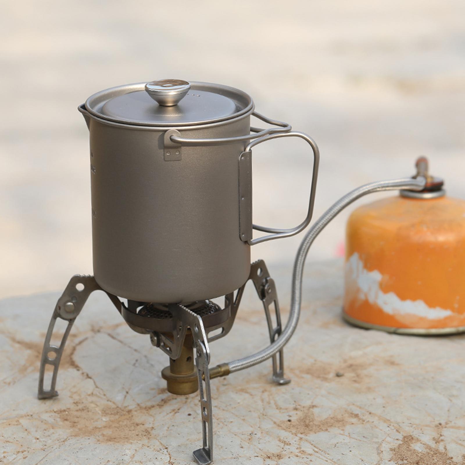 Pot with Lid Teakettle Cookware 750ml with Filter Coffee Maker Titanium Coffee Cup Mug for Camp Mountaineering Cooking Outdoor