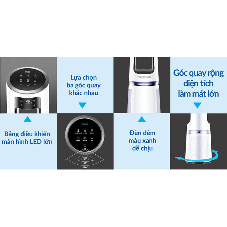 Quạt tháp không cánh và lọc không khí Tiross TS9176 - Hàng Chính Hãng