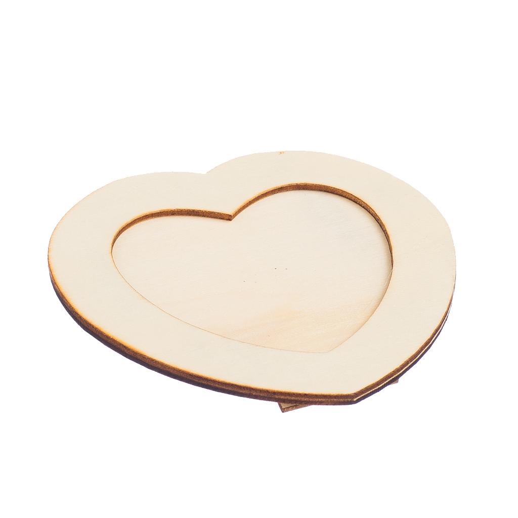 Wooden Unfinished LOVE HEART Photo Frame DIY Picture Frame Art Kids Craft