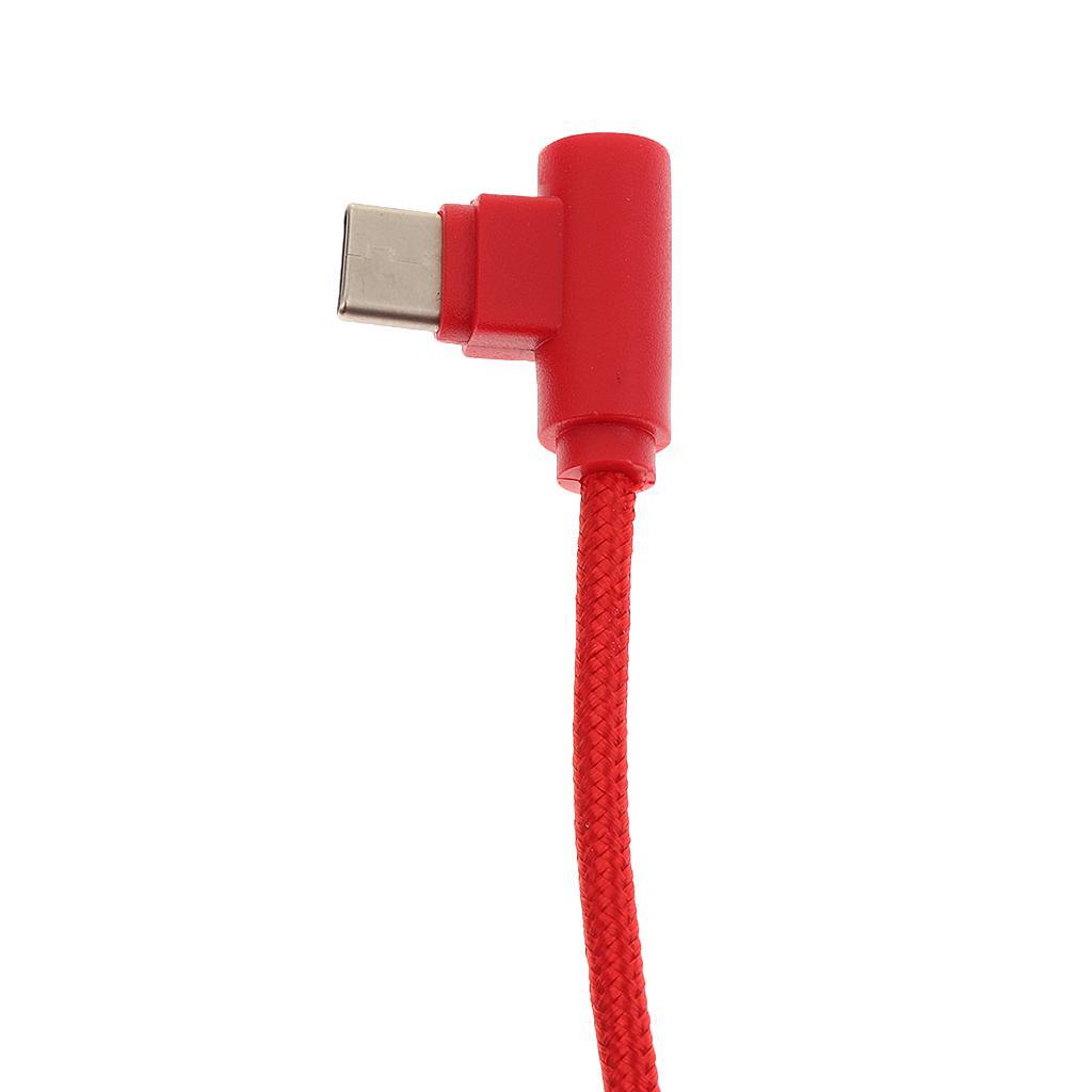 2Meter 6.5Ft USB to USB Type C Sync Charger Angled Cable Adapter Cord