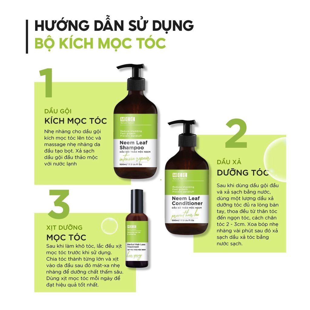 Dầu xả Phục hồi, ngăn rụng tóc, dưỡng tóc suôn mượt Mee Natural 500ml