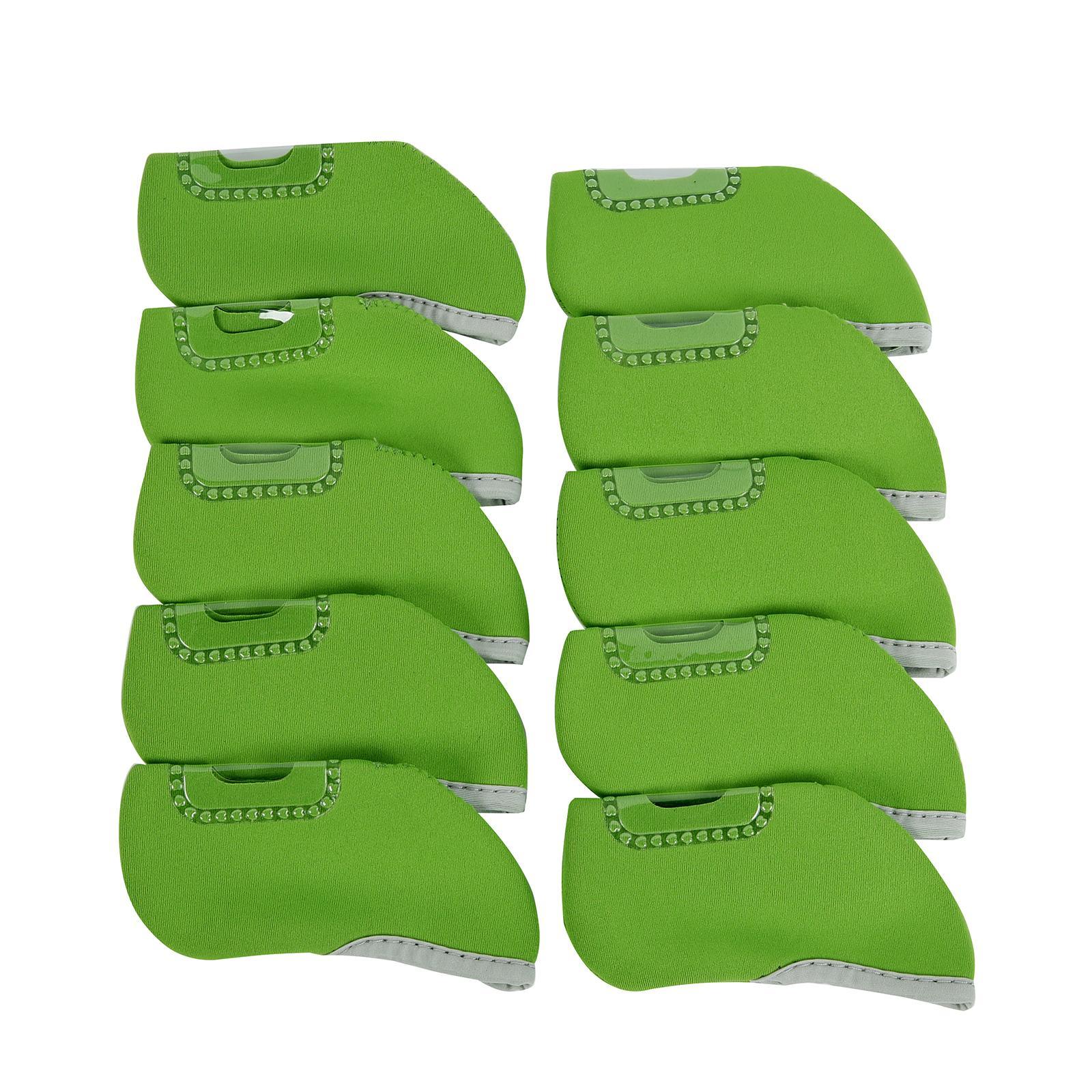 10x Golf Club Headcovers Head Protector Protection Guards Golf Iron Covers Set with Visible Window for Travel Golfer Putters Women Men