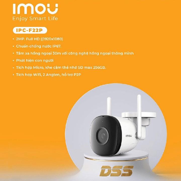 Camera IP WIFI ngoài trời Imou-F22P 2MP 1080P hàng chính hãng DSS Việt Nam