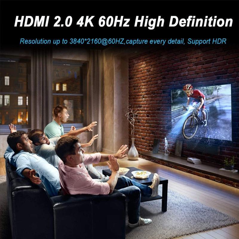 Cáp chuyển đổi 1.8M USB 3.1 Type C sang HDMI 4K Thunderbolt 3 30Hz/60Hz thích hợp cho MacBook Pro/Air/iPad Pro 2018 2